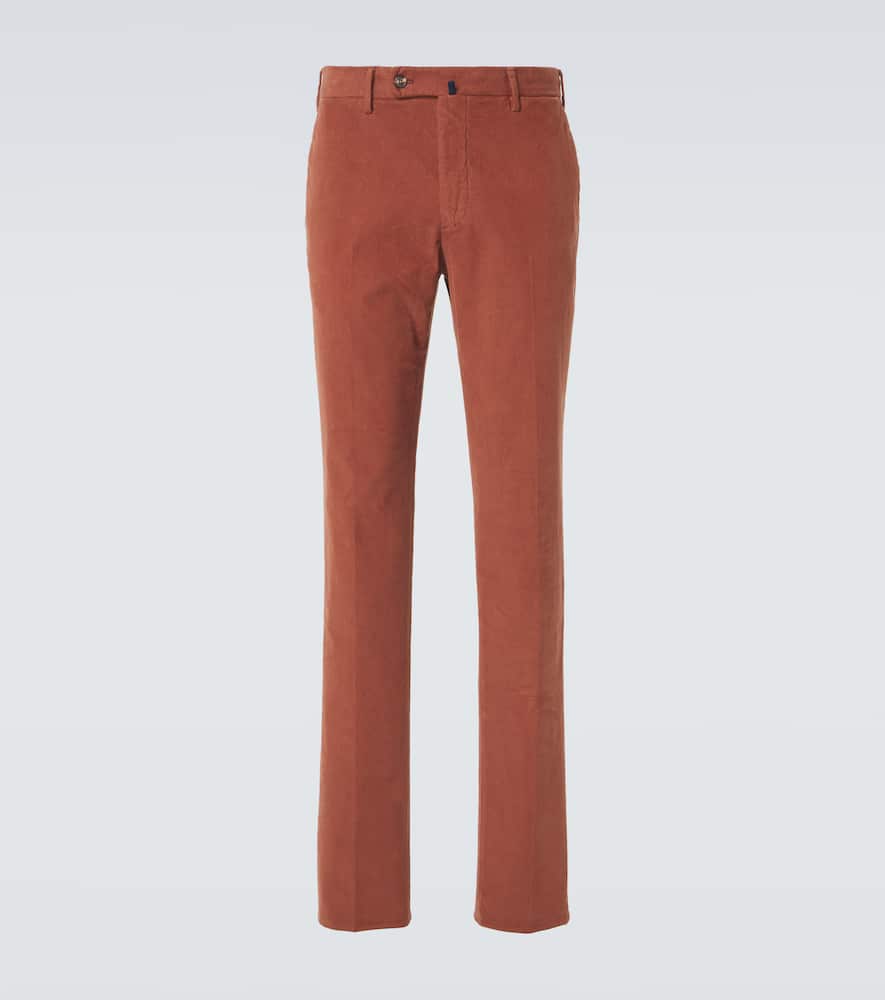 Cotton corduroy straight pants