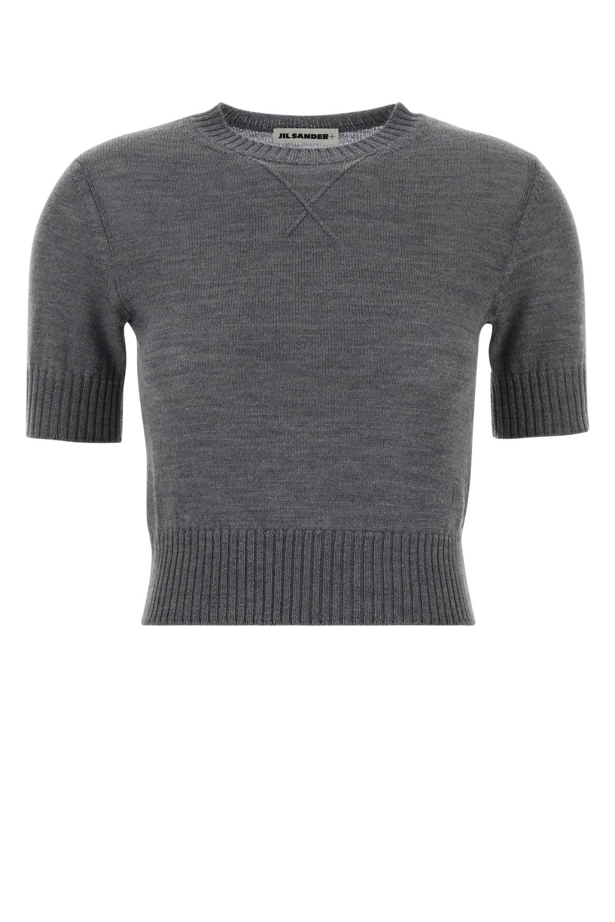 Virgin Wool Crewneck Sweater — Gray