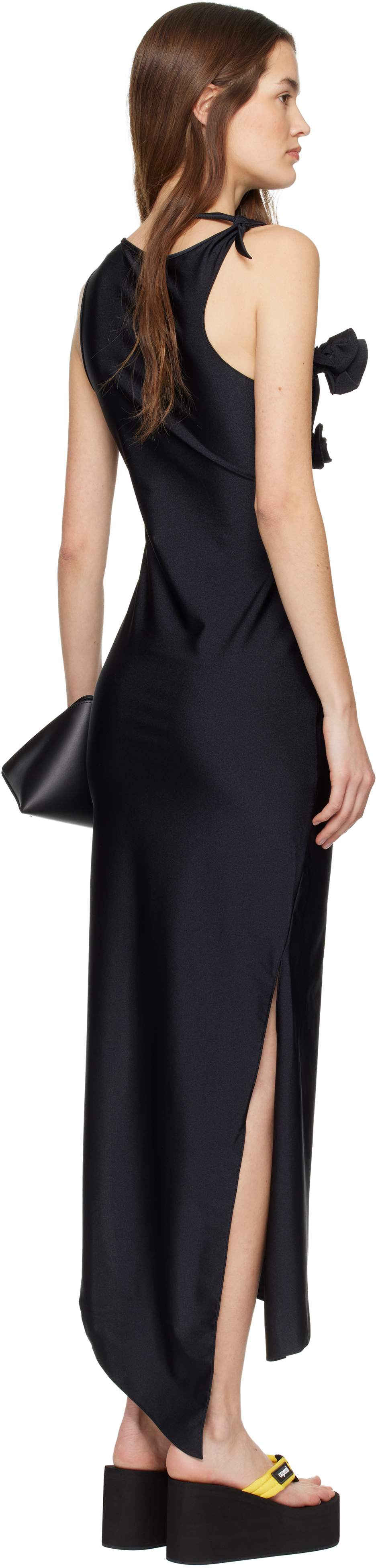 Black Flower Maxi Dress