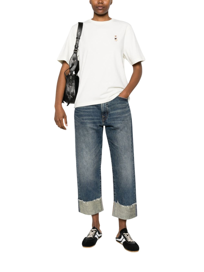 Maison Kitsuné - fox motif cotton t shirt short sleeve
