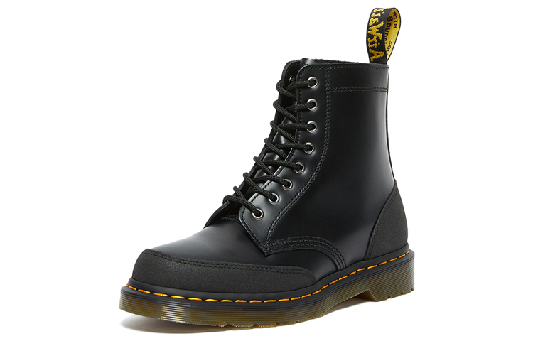 1460 Guard Panel Leather Lace Up Boots 'Black'