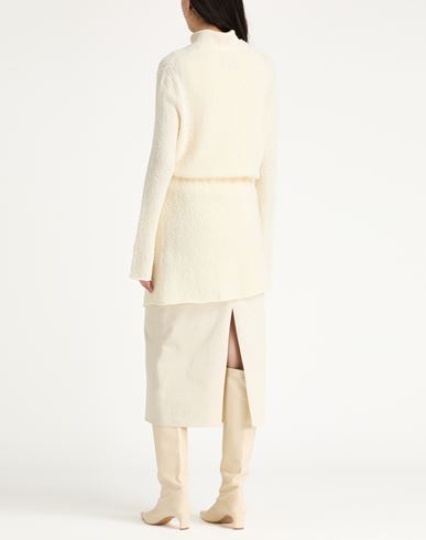 Woman Cardigan Cream Size S Merino Wool, Silk