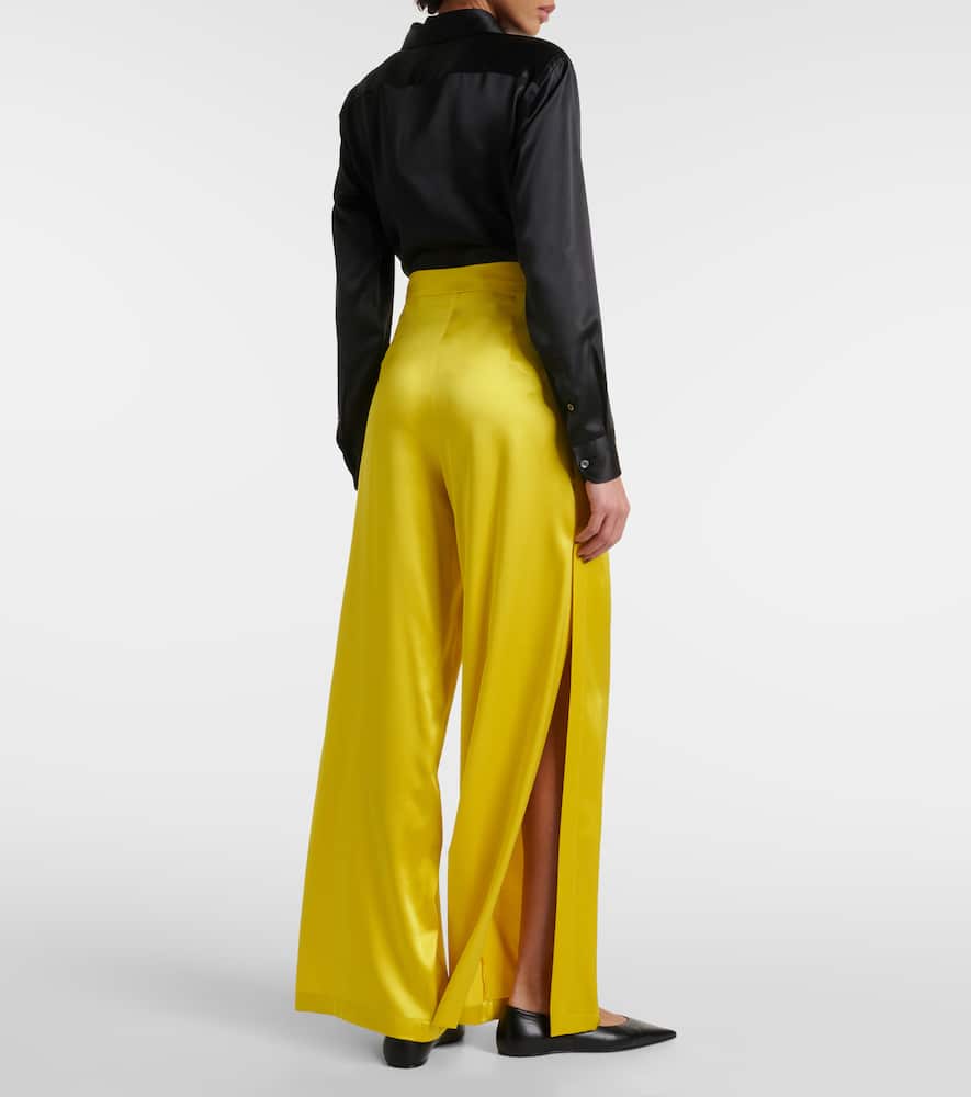 Elegante Fiesta silk wide-leg pants