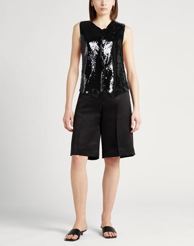 Woman Top Black Size 6 Polyester, Elastane
