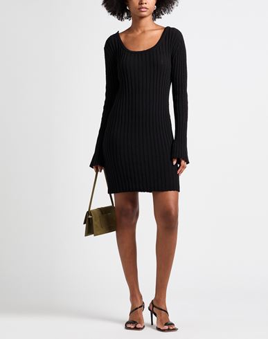 Woman Mini dress Black Size S Cotton, Nylon