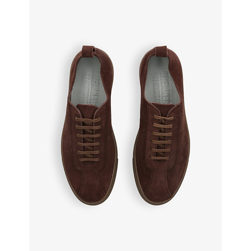 Mens Brown Sneaker 1 U Suede Low-top Tennis Shoes