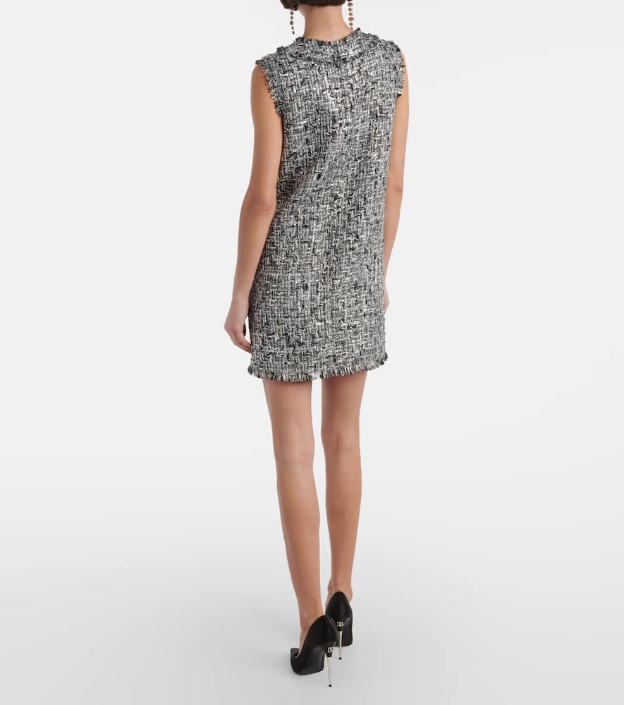 Tweed lamé minidress