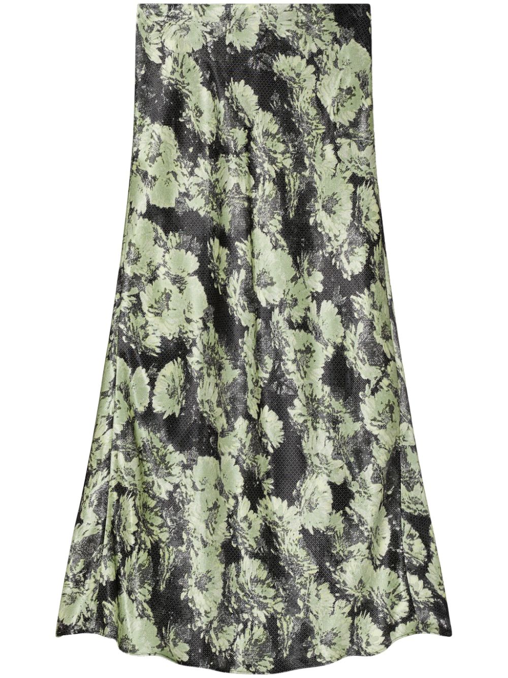 Floral Printed Skirt — green