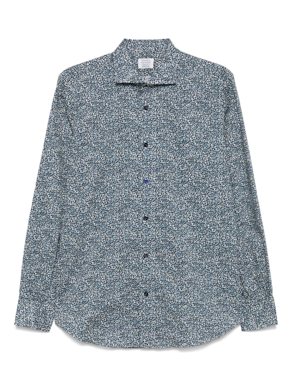 Mazzarelli abstract-print shirt - Blue