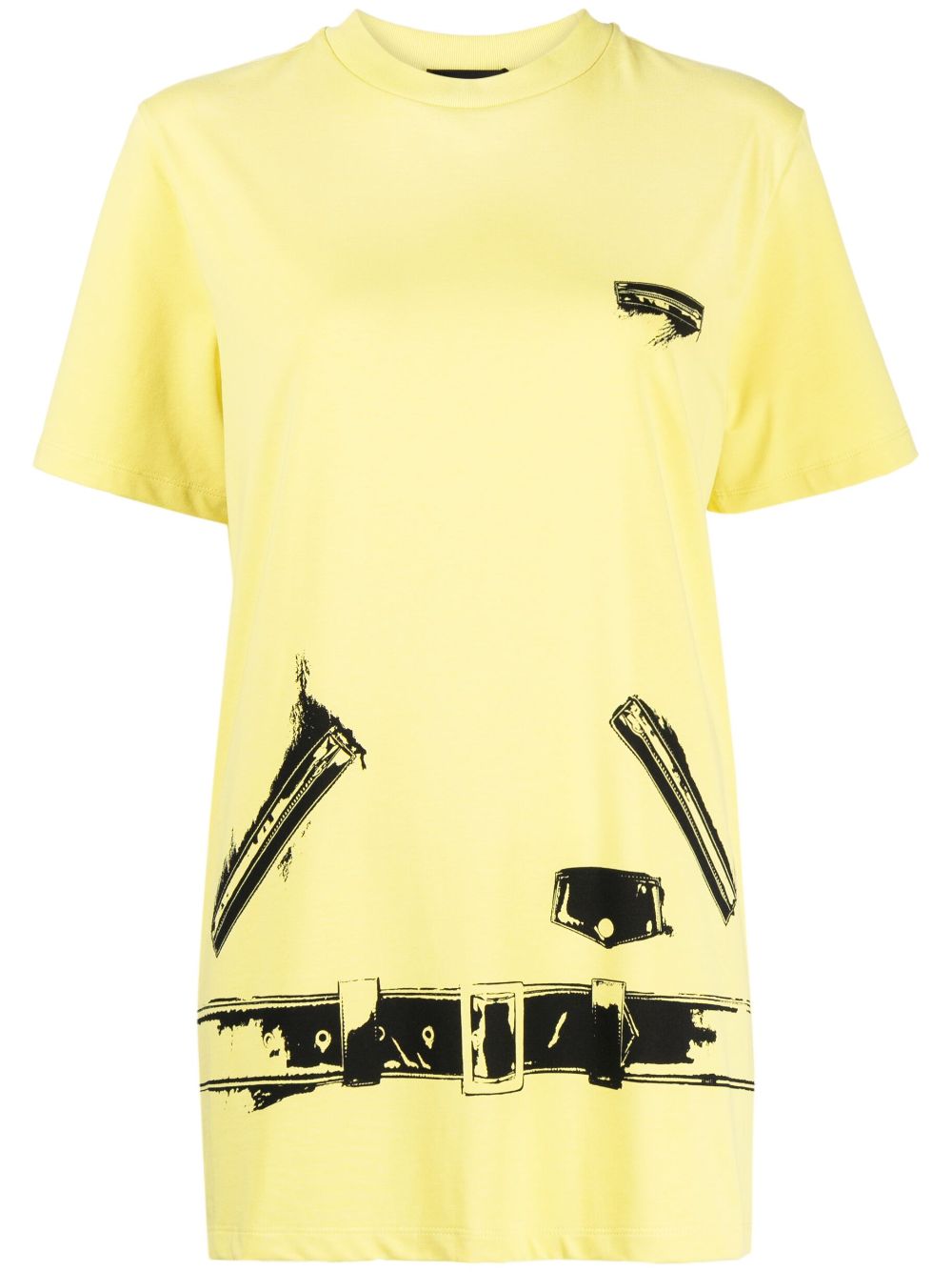 Graphic-print short-sleeve T-shirt - Yellow