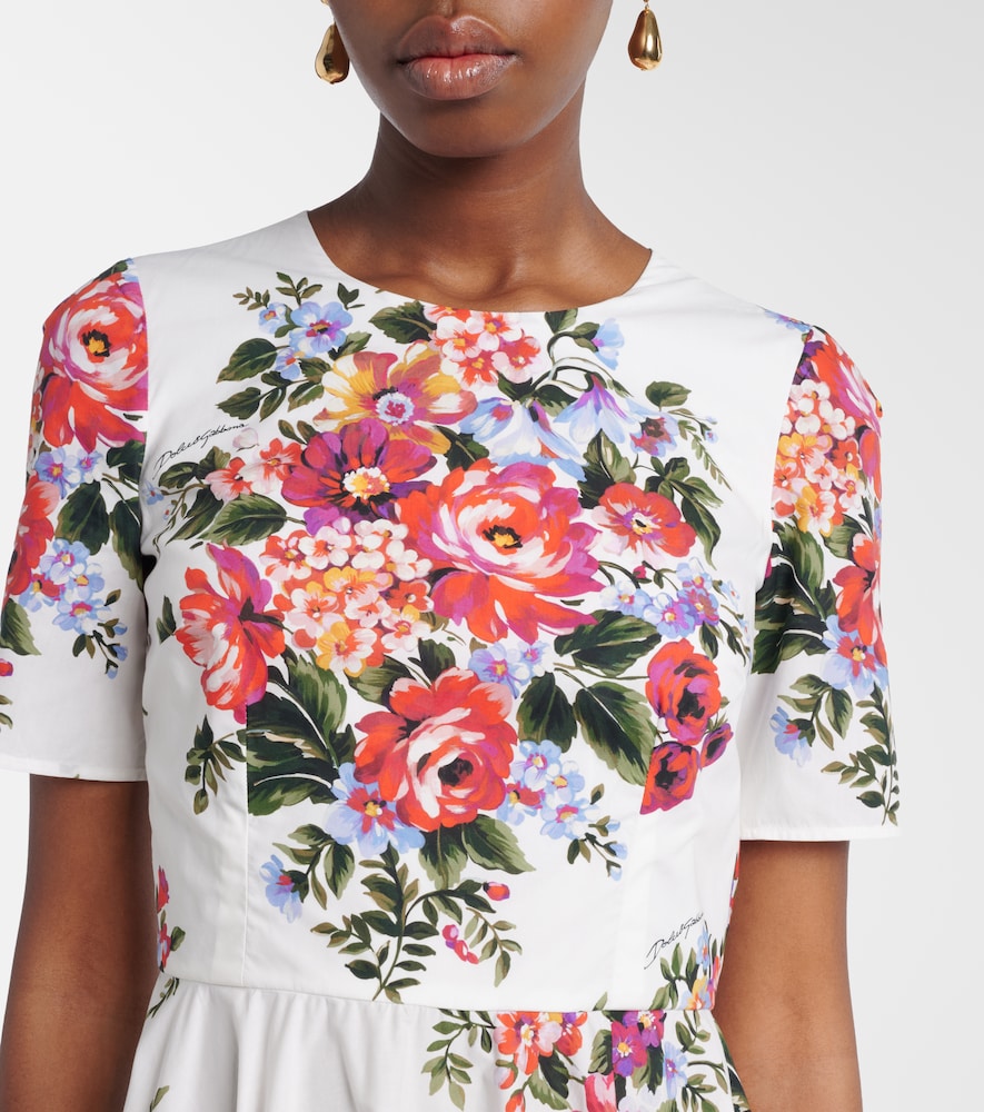 Floral cotton midi dress