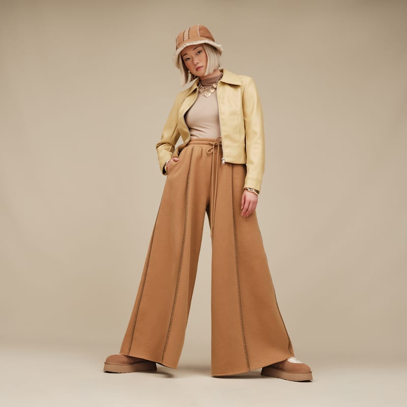 ® Women's Classic Wide Leg Pant Cotton Blend Pants in Chestnut