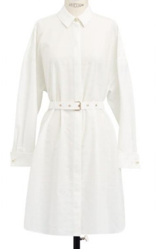 Belted Macrocannage Shirtdress