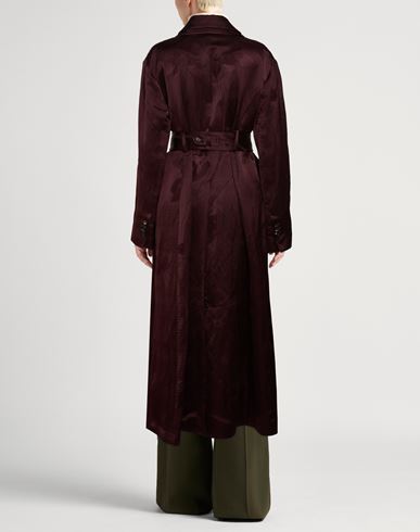 Woman Coat Chocolate brown Size 2 Viscose, Linen