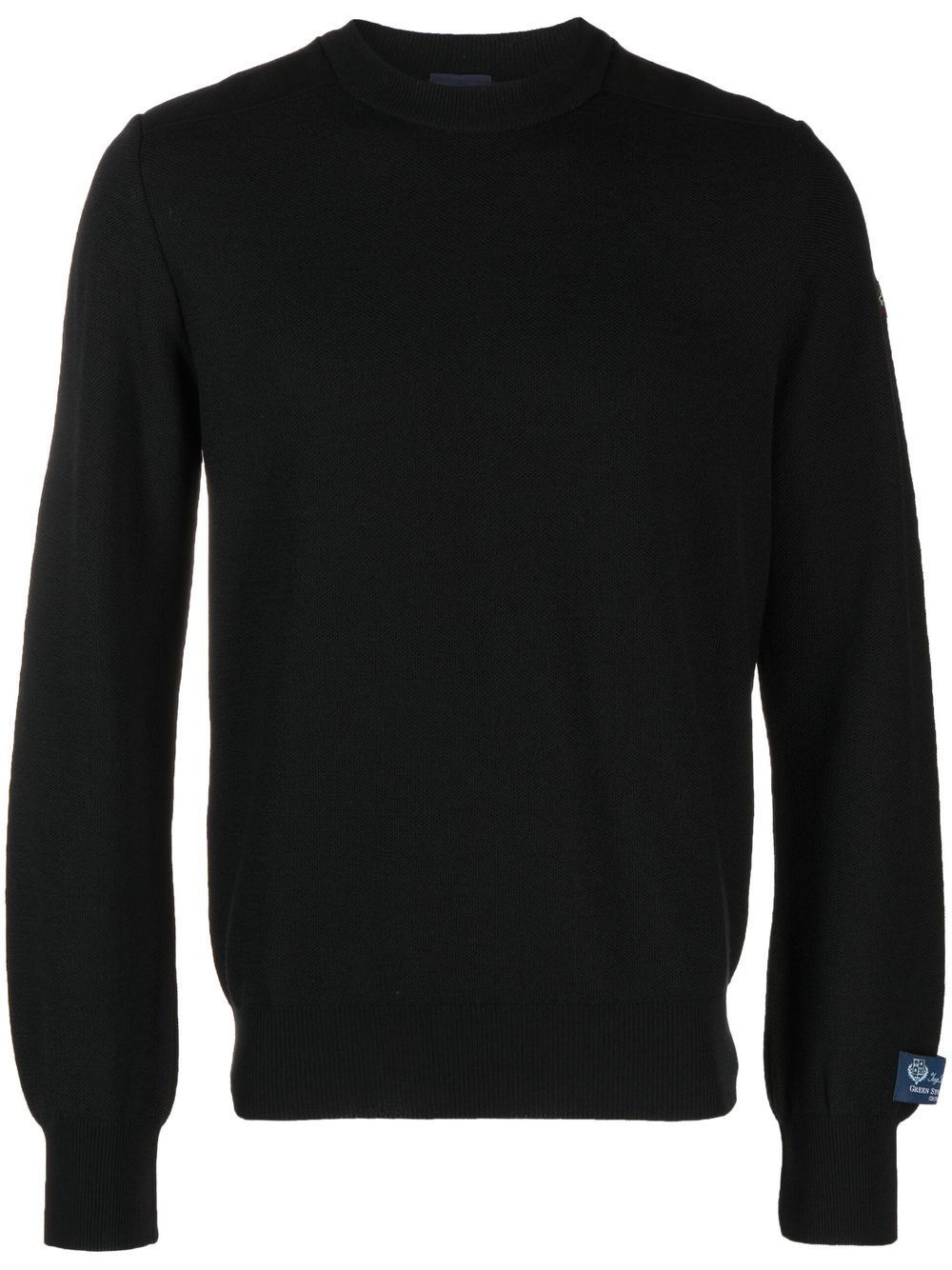 Round-neck knitted jumper - Black