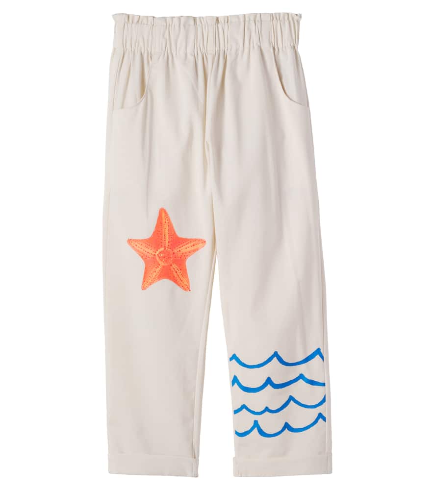 Printed cotton pants