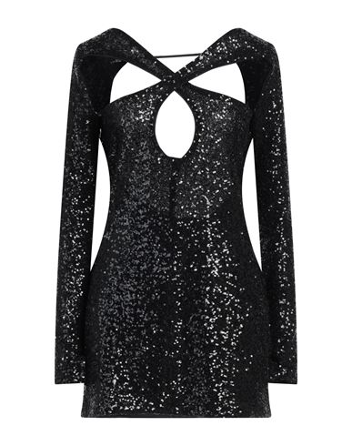 Woman Mini dress Black Size L Polyamide, Elastane