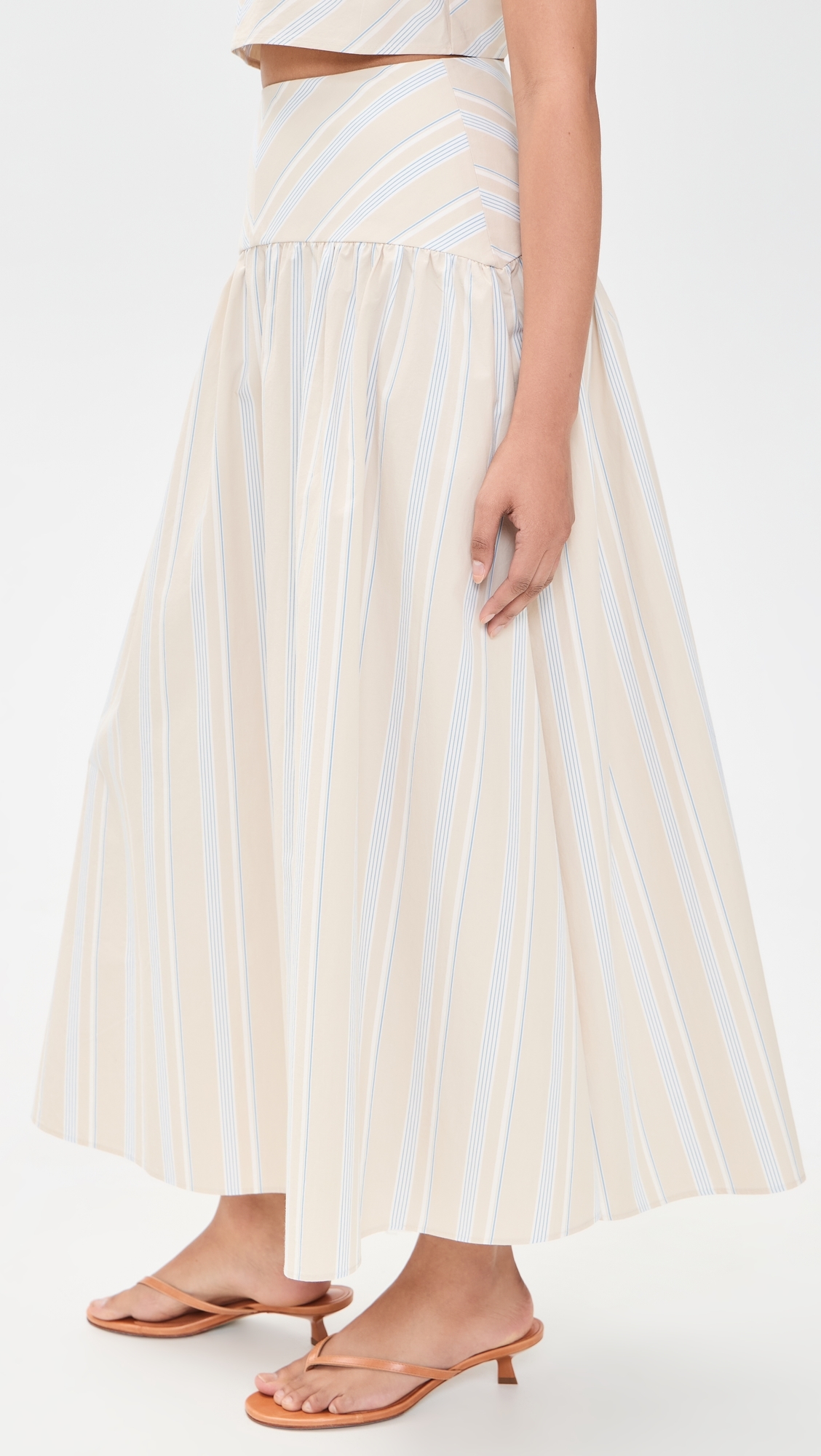 Adaline Skirt Beige Stripe