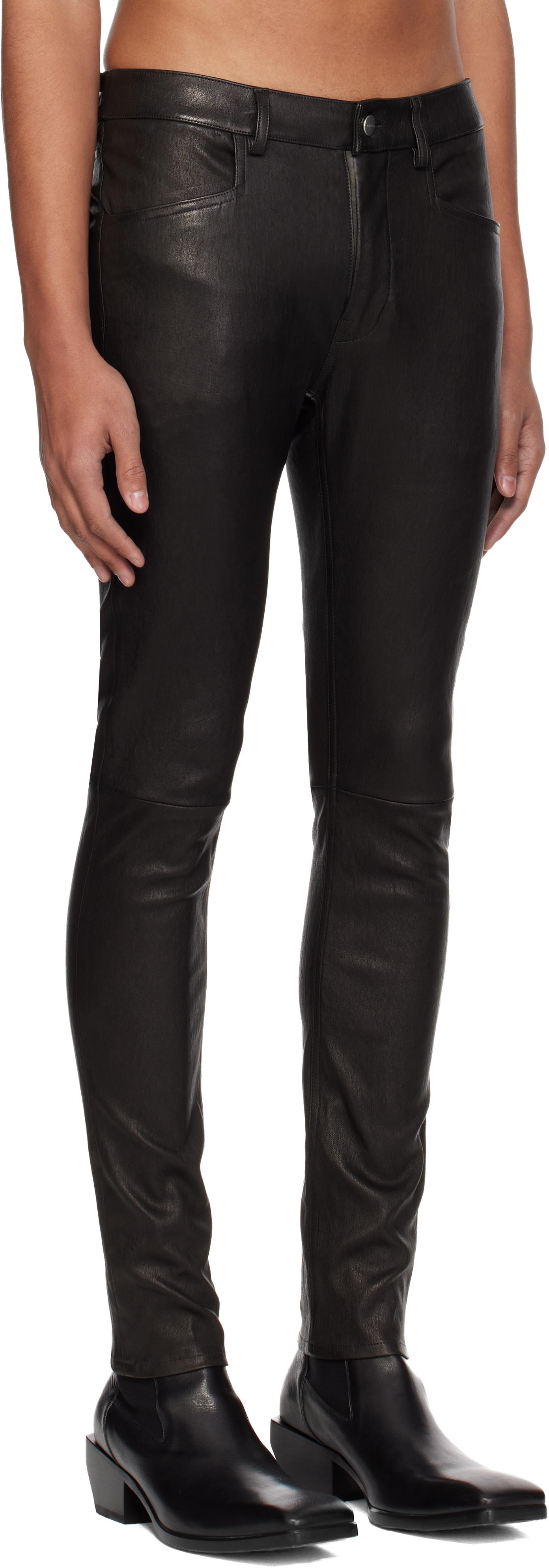 Black Temple Tyrone Leather Pants