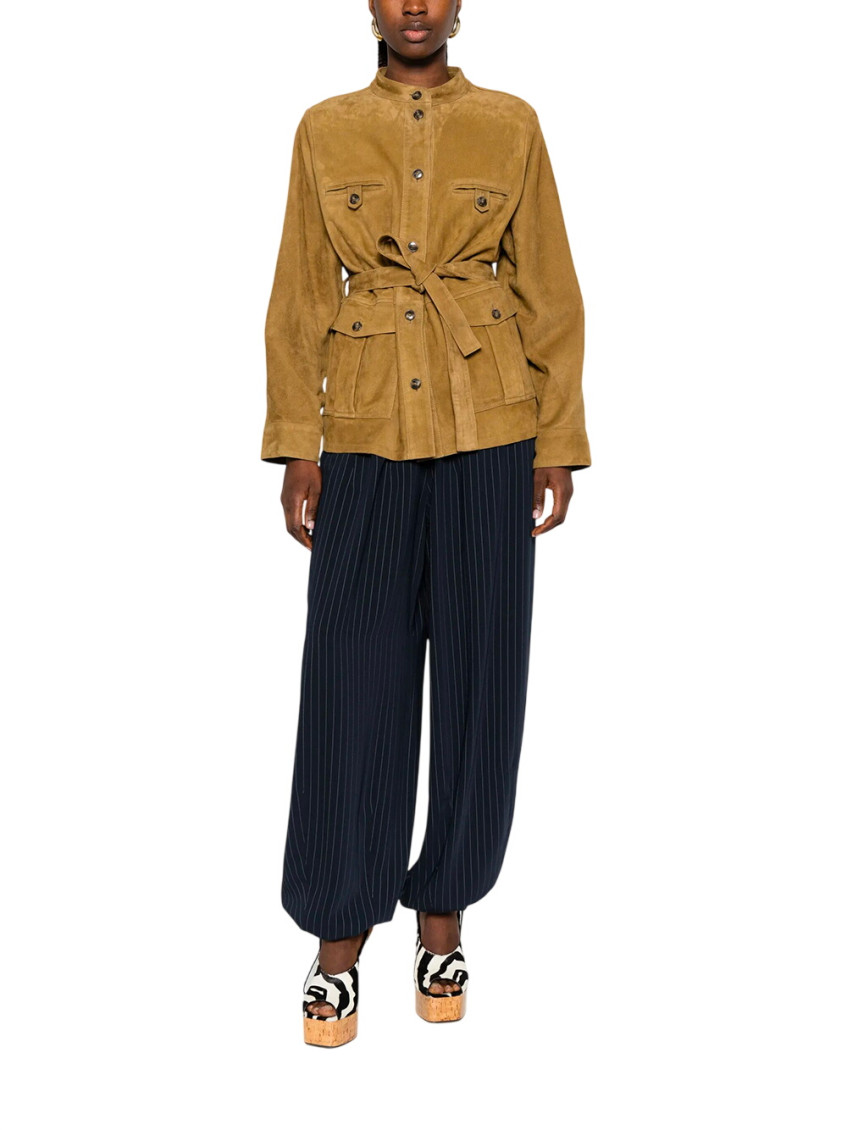 Mustard Mandarin Collar Jacket