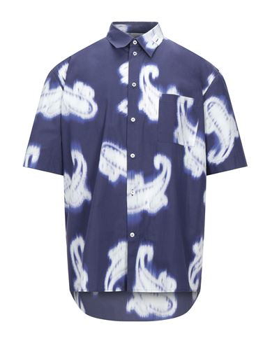 Man Shirt Midnight blue Size 16 Cotton