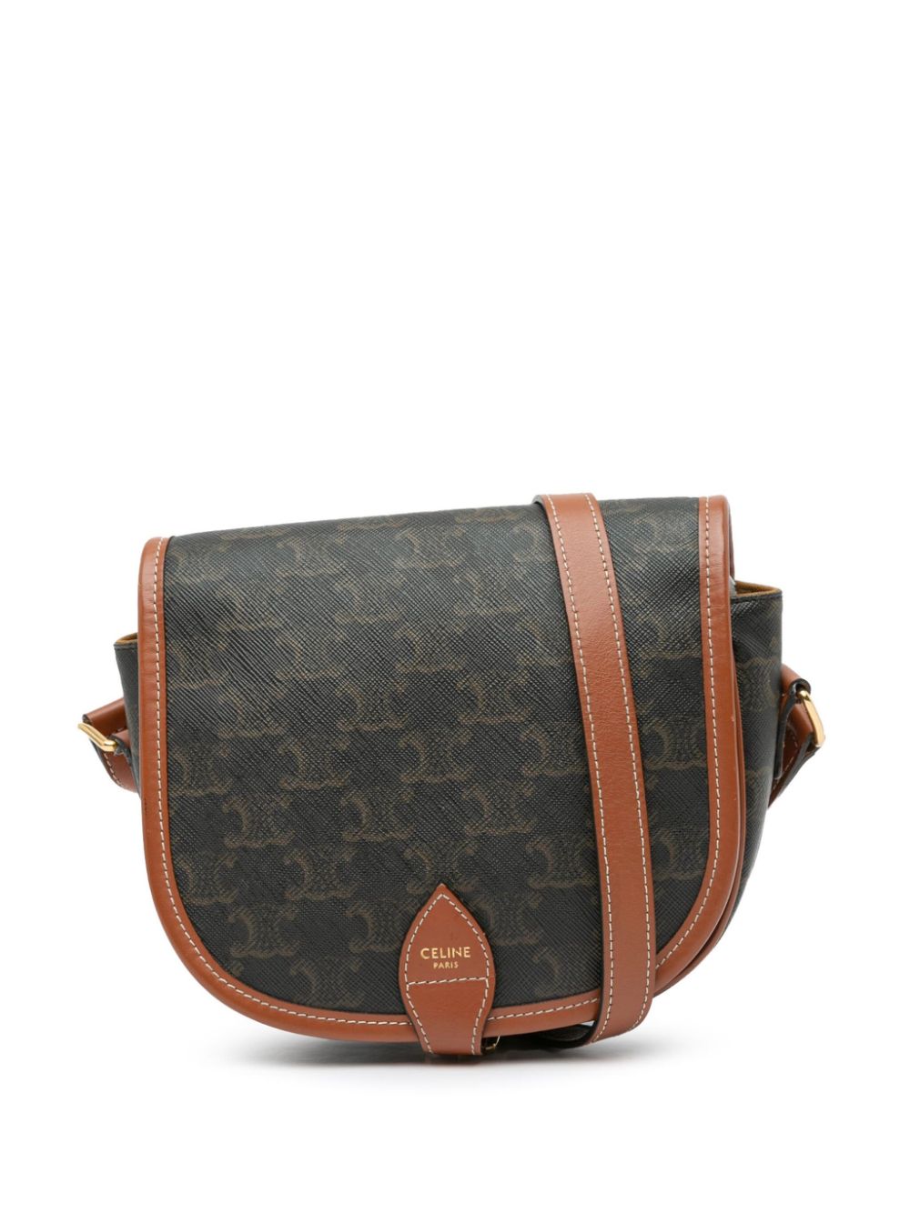 2020 Medium Triomphe Coated Canvas Folco crossbody bag - Brown