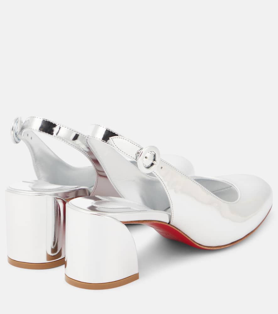 So Jane Sling metallic leather slingback pumps