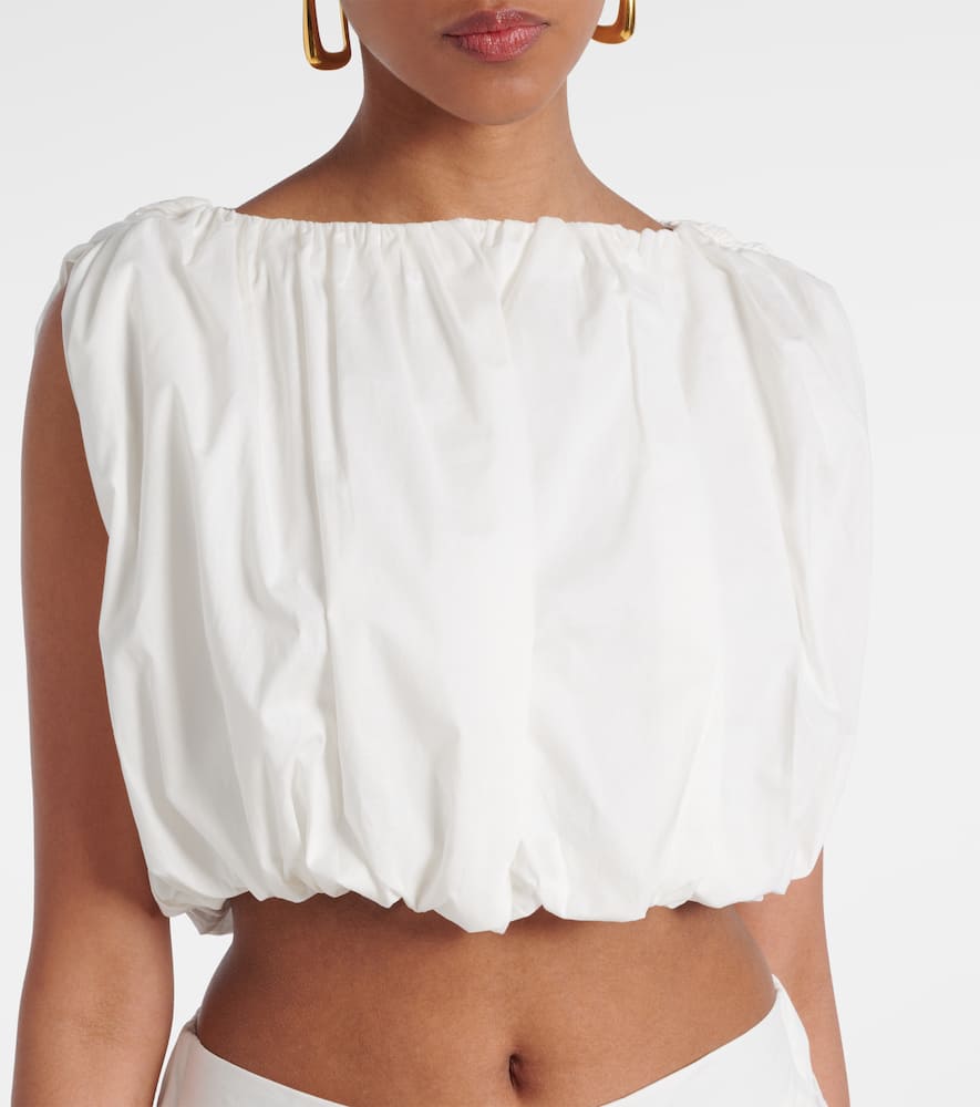 Inamorata cotton-blend crop top