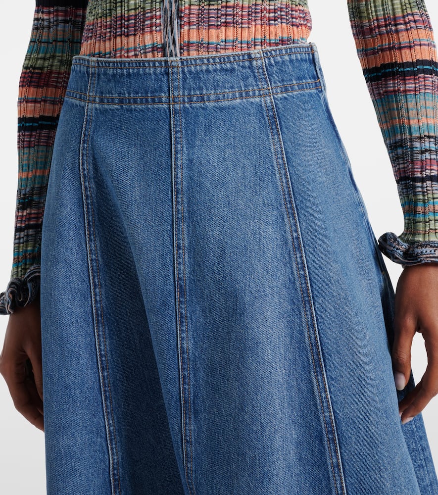 Uma denim midi skirt