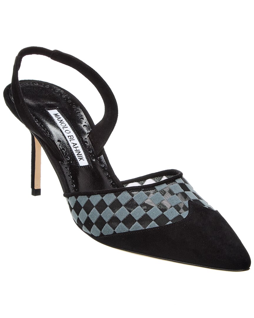 Mingosli 70 Mesh & Suede Slingback Pump