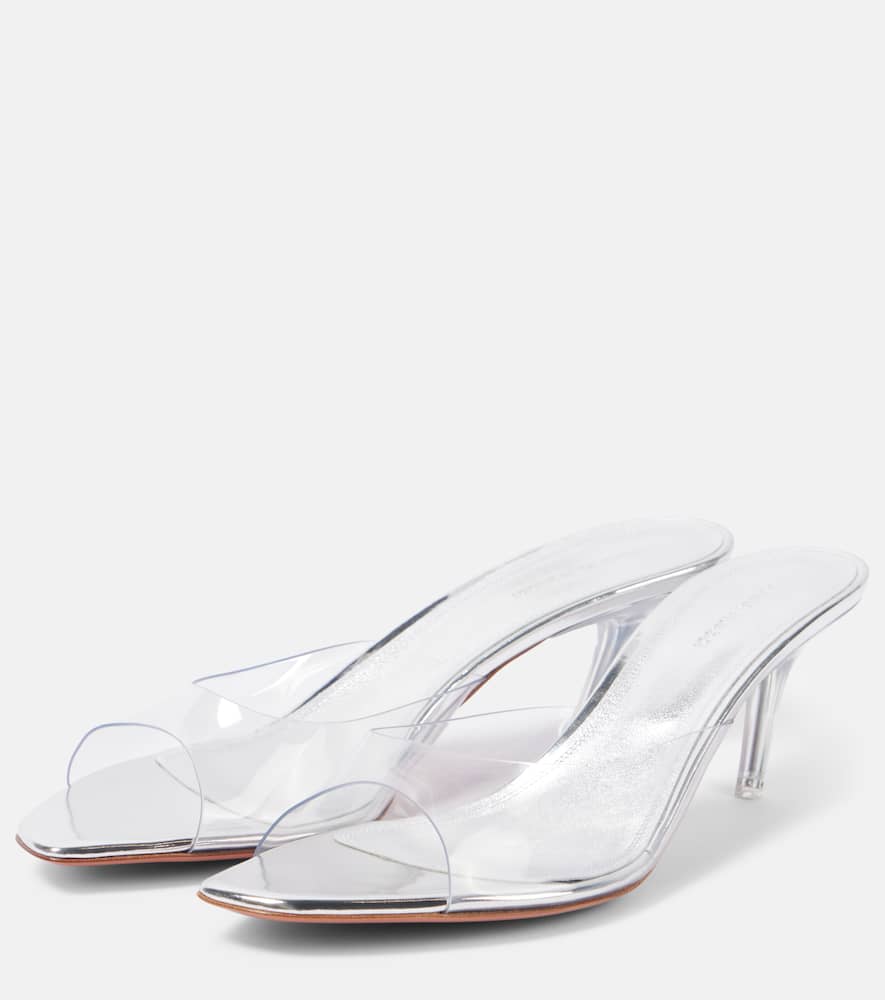 Amina Muaddi Alexa Glass 60 PVC mules