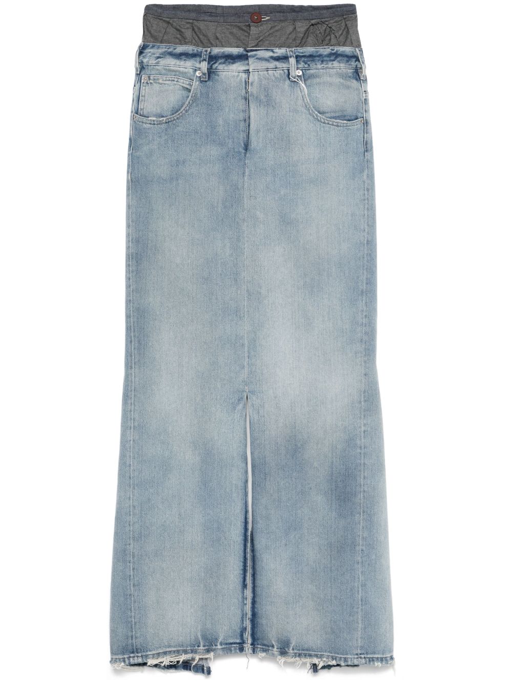 Denim Maxi Maxi Skirt — Indigo