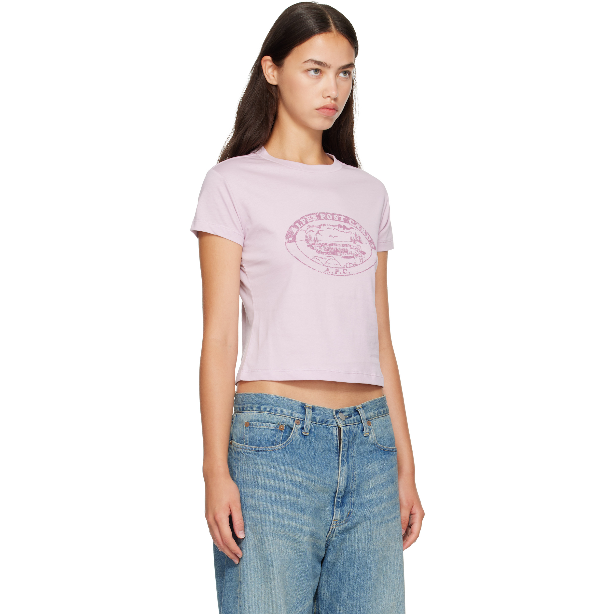 Pink Vintage Camping Logo T-shirt