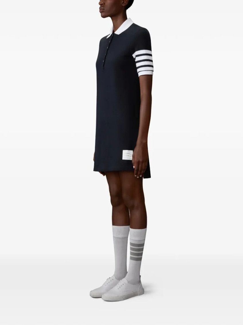 4-Bar Cotton PiquÉ Polo Dress