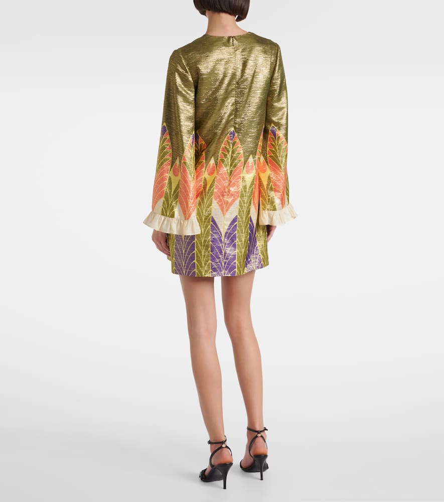 Escape printed silk-blend minidress