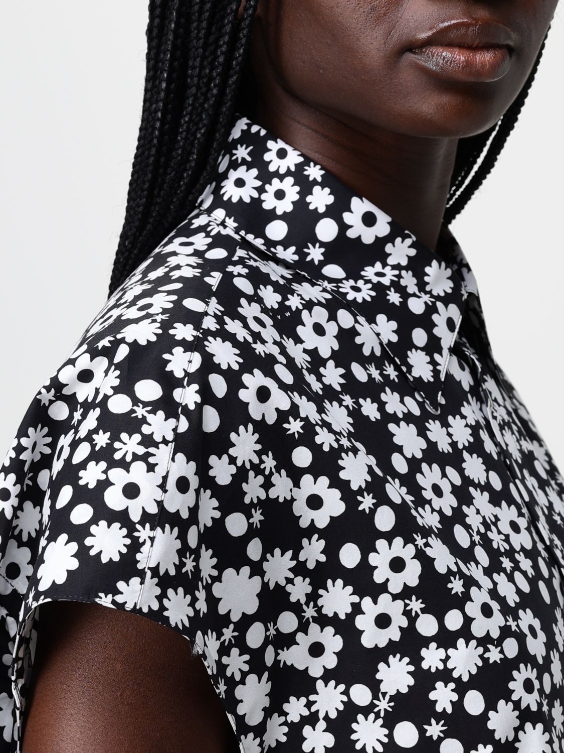 Floral-print shirt - Black