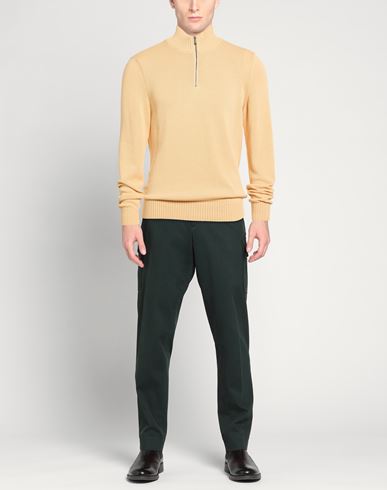 Man Turtleneck Apricot Size 40 Cotton