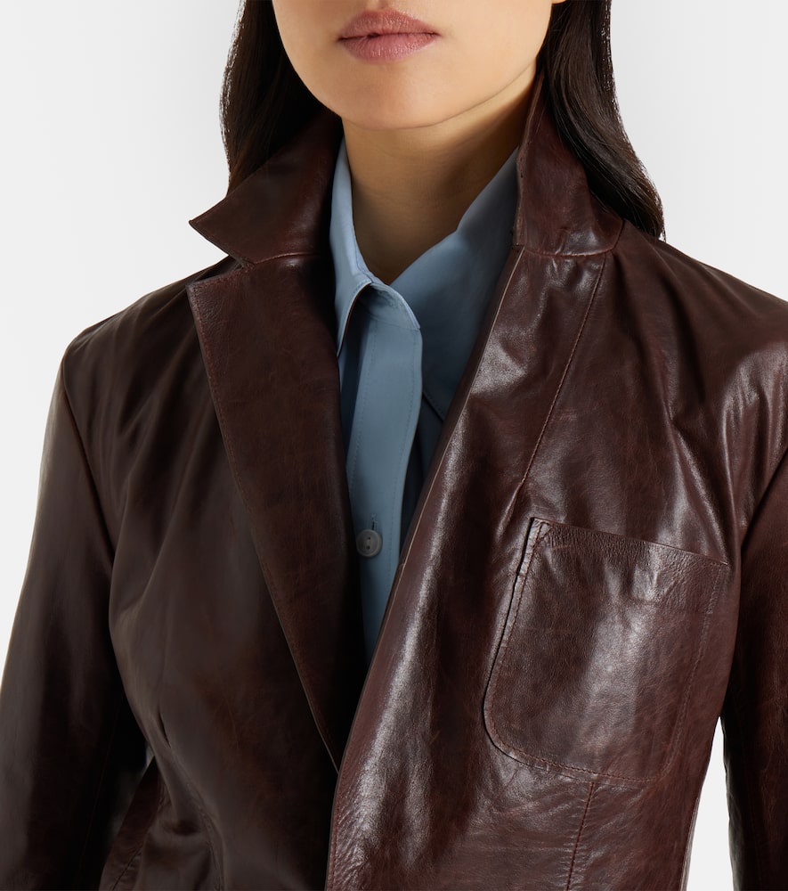 Leather blazer