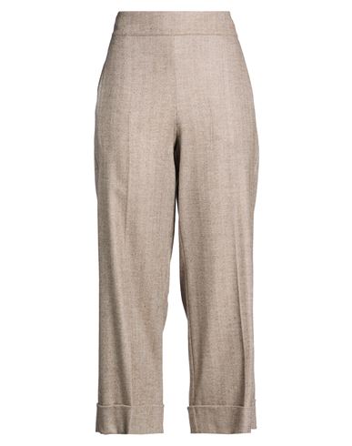 D. exterior Woman Pants Light brown Size 10 Viscose, Wool, Polyester, Elastane