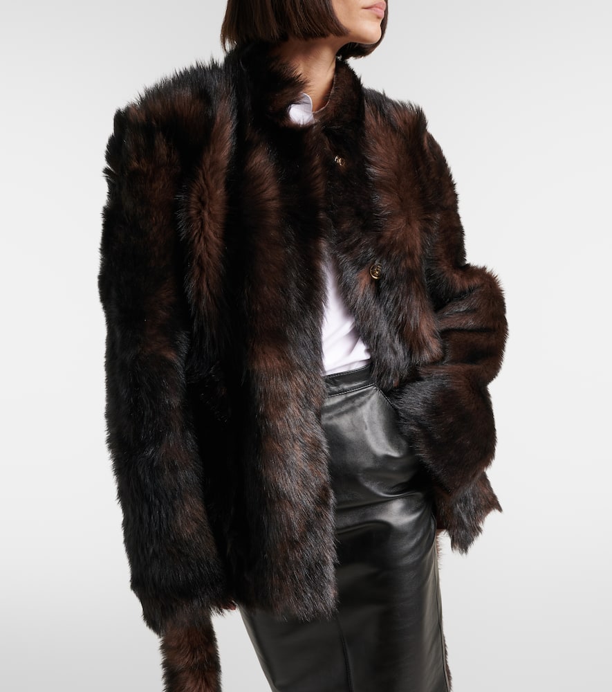 Elsa shearling wrap coat