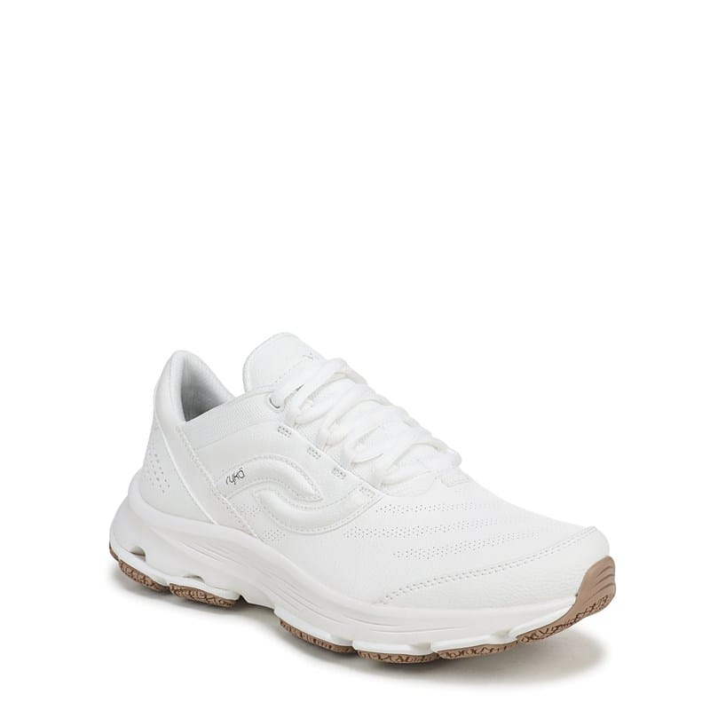 Women's Devotion Sr Walking Sneakers (White Leather/Mesh)