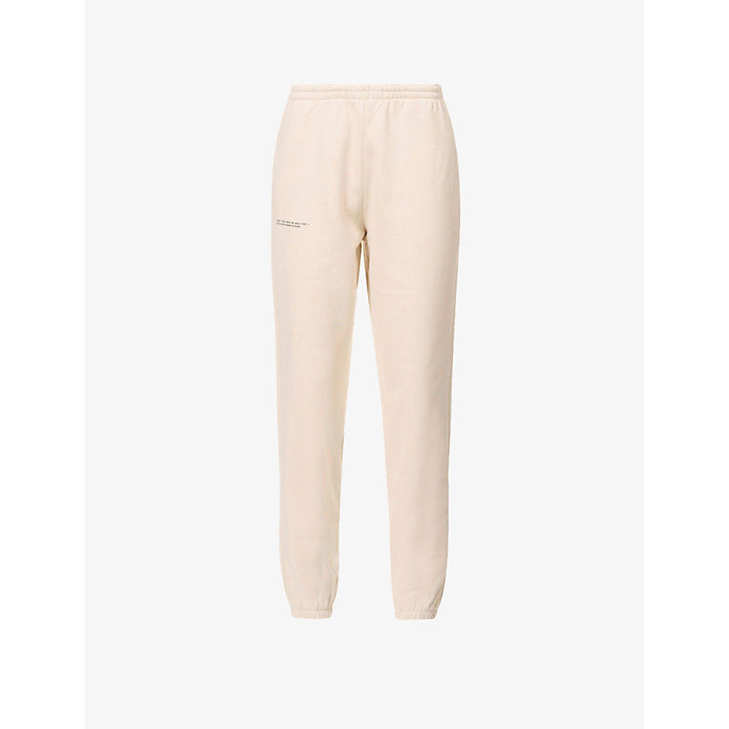 Womens Sand 365 Signature Mid-rise Organic and Recycled Cotton-blend Jogging Bottoms