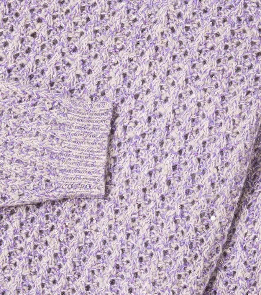 Wool, cashmere, and mohair-blend sweater