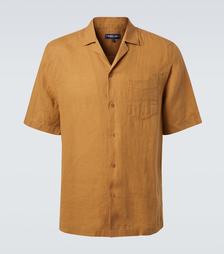 Angelo linen bowling shirt