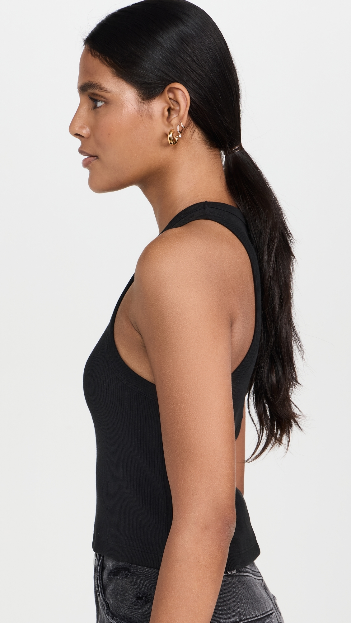 The Not So Basic Crop Tank Black