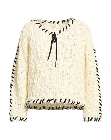Woman Sweater Cream Size M Wool, Polyester, Merino Wool