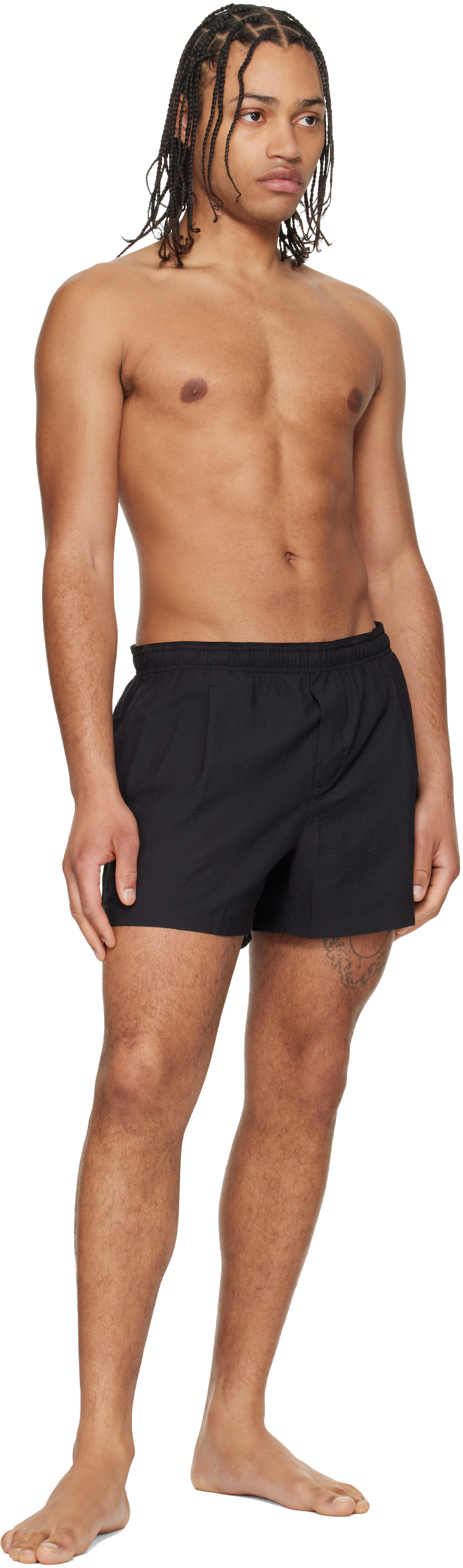 Black Boxer Swim Shorts