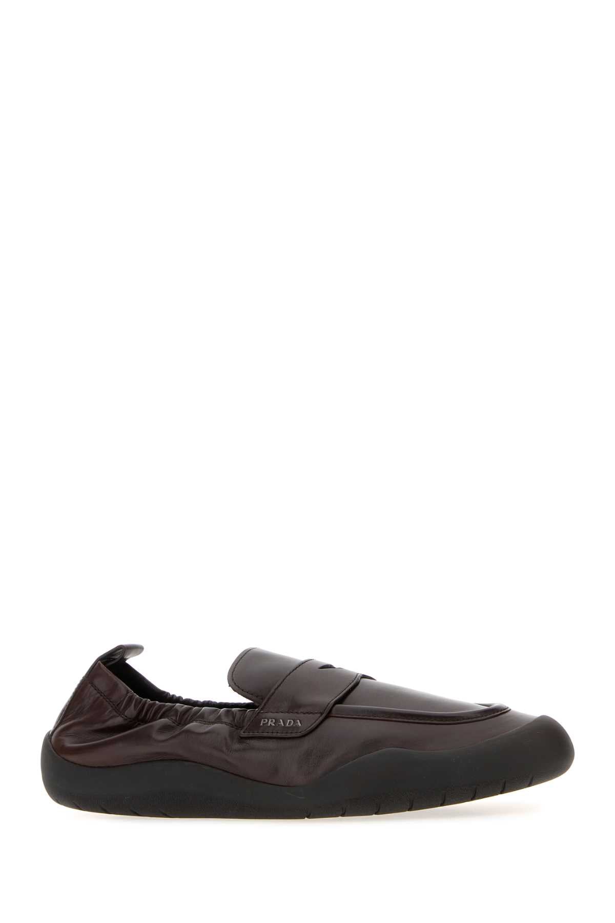 Prada Dark Brown Leather Speedrock Loafer