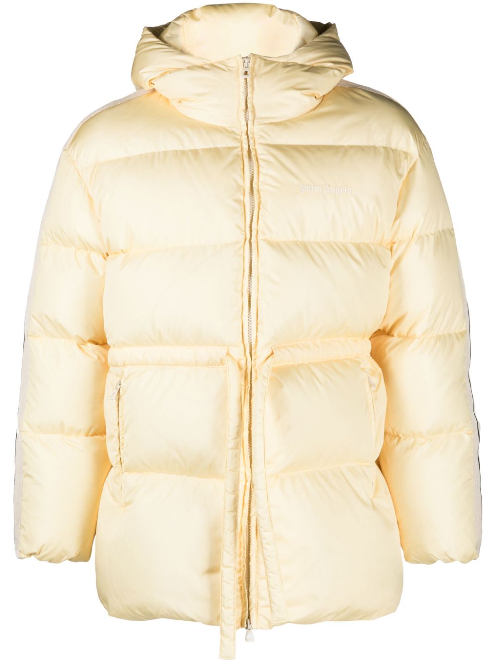 Side-stripe puffer jacket - Yellow