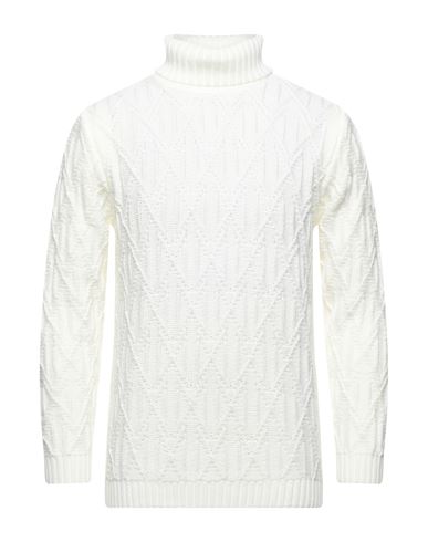 Man Turtleneck White Size 3XL Cotton, Wool, Viscose, Polyamide